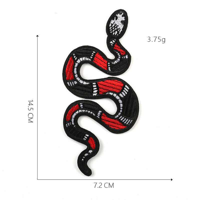 Cartoon Snake Ironing Embroidered Patch Stickers for on DIY Punk Ride Clothes Jacket back sticker Biker Patch Badge Decor
