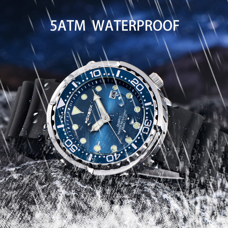 LIGE męskie zegarki sportowe Outdoor wodoodporny Luminous analogowy zegarek kwarcowy moda tarcza ze stali nierdzewnej silikonowy zegarek dla mężczyzn