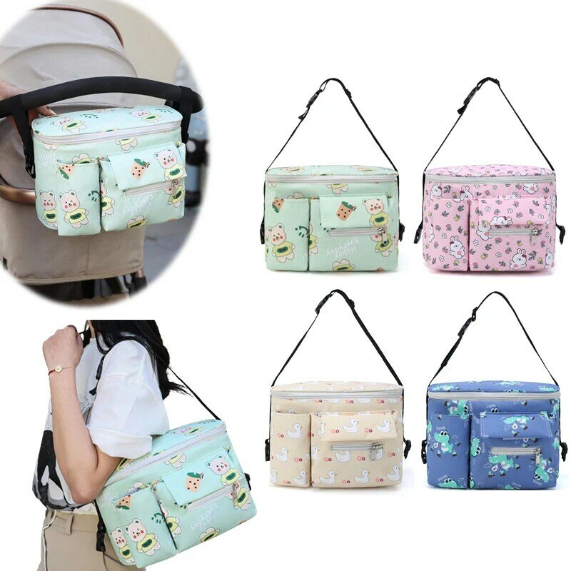 Bolsa de pañales impermeable de gran capacidad, bolso multifuncional para mamá, maternidad, cochecito de bebé, organizador de viaje
