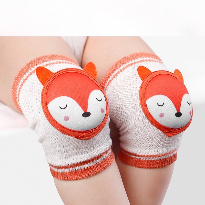 Baby Knee Pads Infant Toddler Breathable Cotton Kneepads Protector Cute Animals Kids EVA Knee Pad Baby Knee Crawling Pads 0-2y