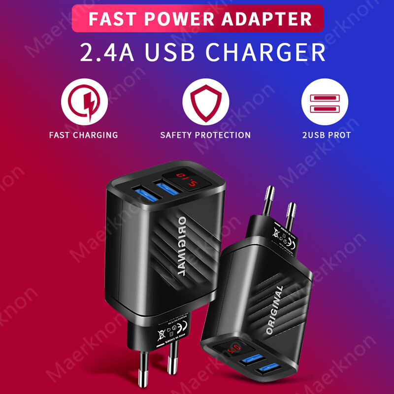 Caricabatterie USB Quick Charge 3.0 per adattatore telefonico per iPhone 12 Pro Max Tablet caricatore portatile da parete caricabatterie rapido spina EU US