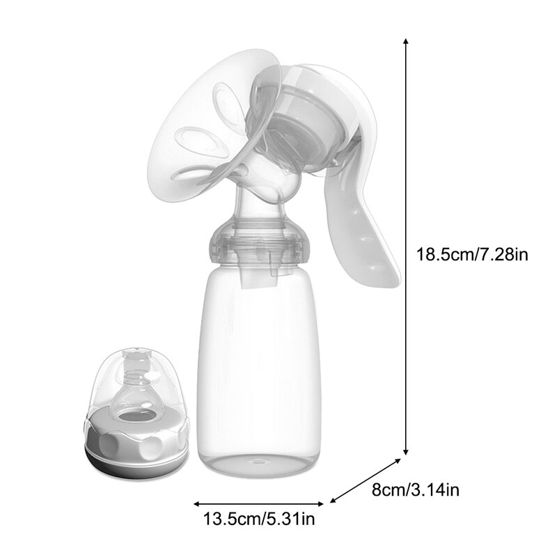 Bomba de leche de succión Manual para pezón de bebé, extractor de leche, botella de leche, suministros posparto, accesorios