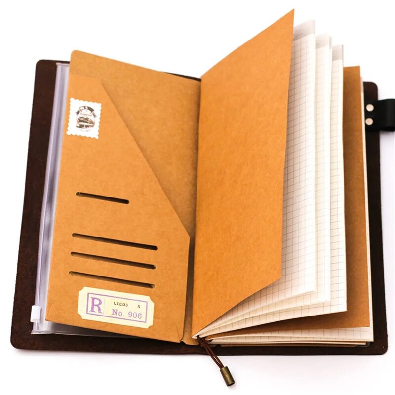 Papier pakowy Vintage torba do przechowywania kart koperta bilety odbiór Folder notatnik wewnątrz arkuszy wkłady Retro napełnianie torby biuro
