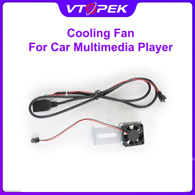 Vtopek Radio Cooling Fan For Android Car Multimedia Player Head Unit Radiator with Iron Bracket