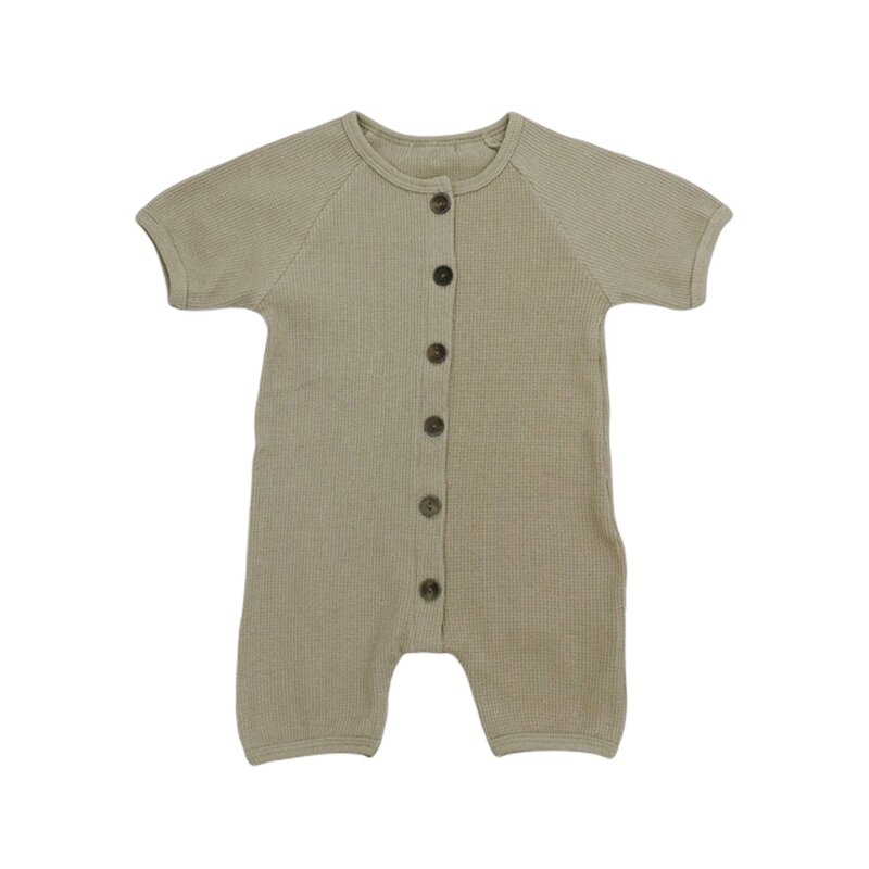 Weixinbuy ฤดูร้อนเด็กวัยหัดเดินผ้าฝ้ายสามเหลี่ยมคลานเสื้อผ้าทารกเด็กชายหญิงพิมพ์ Rompers เสื้อผ้าเ...