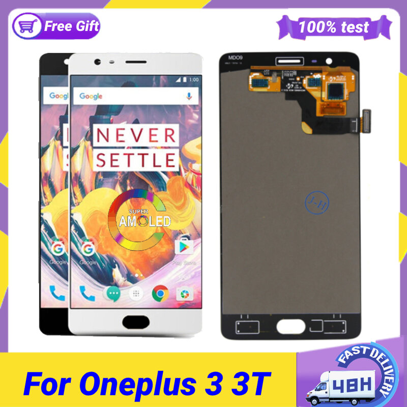 Original AMOLED Display For Oneplus 3 3T 5 5T 6 6T 7 7T 7pro 8pro 9R 10Pro 10T 1+ACE 1+ LCD Display Touch Screen LCD Replacement