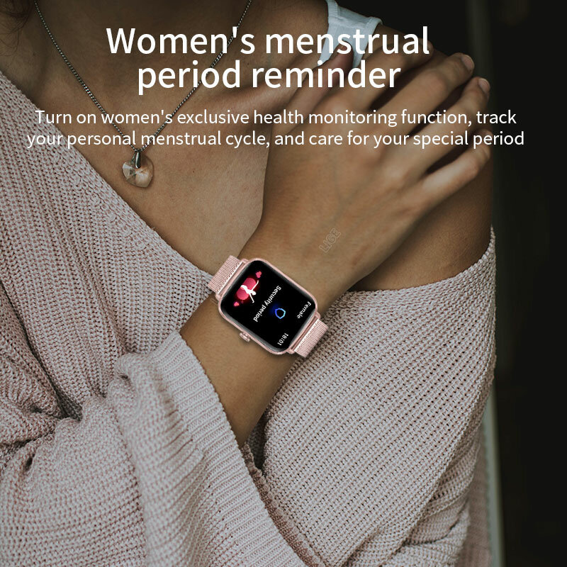 LIGE-reloj inteligente para mujer, accesorio de pulsera resistente al agua con seguimiento de actividad deportiva, control del ritmo cardíaco y de la presión sanguínea, pantalla táctil de 1,69 pulgadas