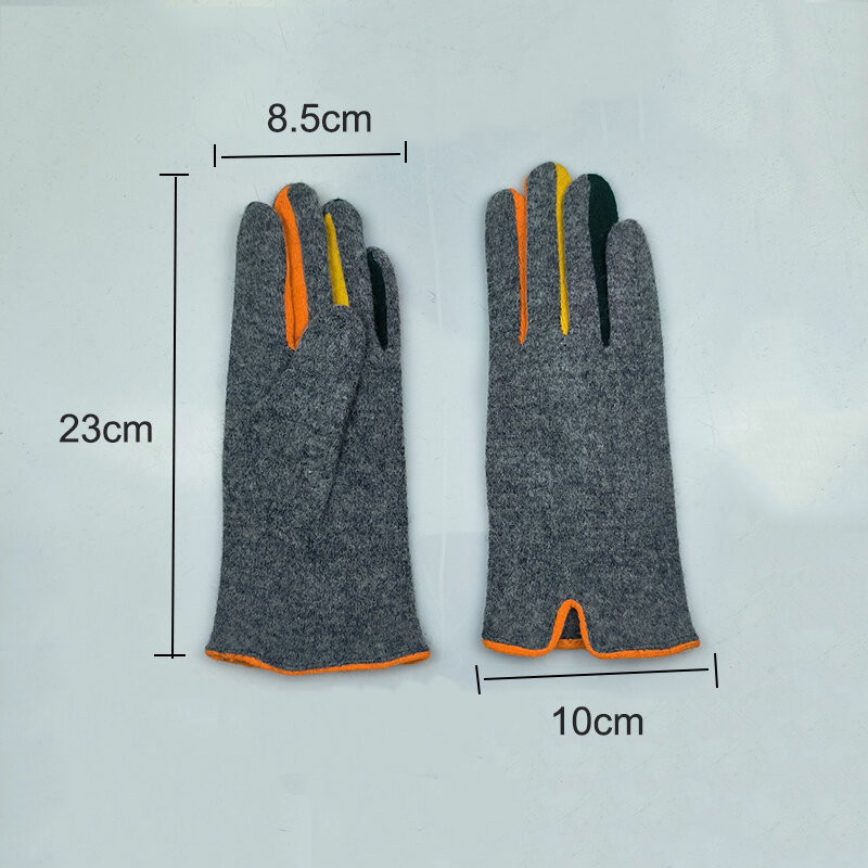 Winter Wool Glove Youth Students Fashion Colours Joint Outdoor Cycling Women Full Finger Driving Thin Warm Cashmere Mittens G220