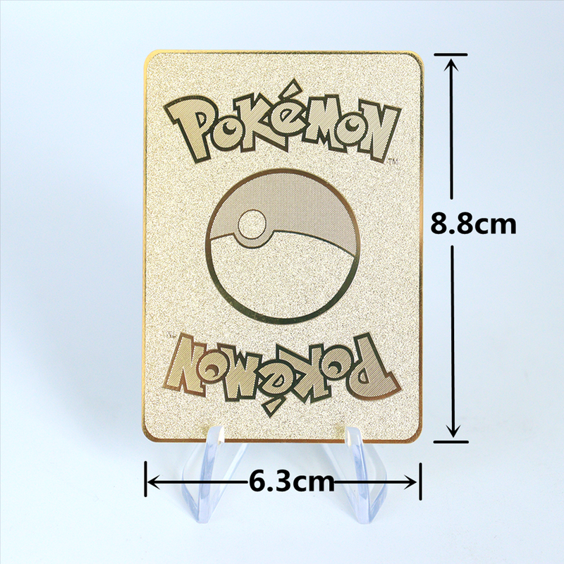 New Anime English Pokemon Metal Card Vmax GX EX Pikachu Charizard  Mewtwo Gold Game Collection Cards Birthday Gift Kids Toys