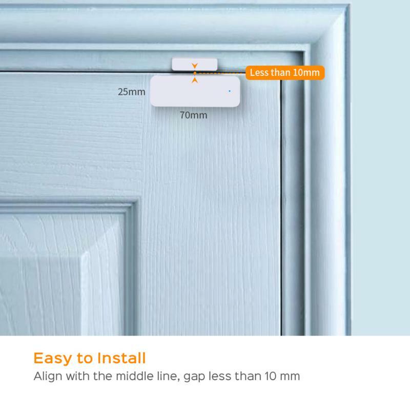 Tuya Smart Home Door Sensor Door Open/Closed Detectors Zigbee Indoor Security Alarm Window Sensor Smart Life Control Protection