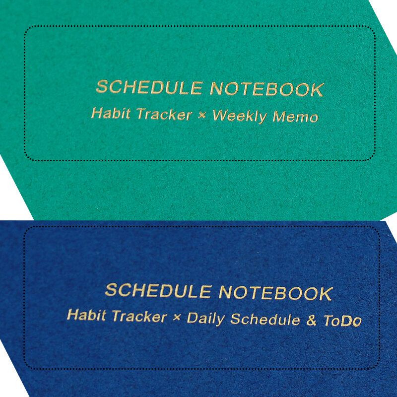 Carnet de notes avec suivi des habitudes, carnet de notes hebdomadaire, planificateur quotidien, mémo Horizontal, bobine de fil de cuivre