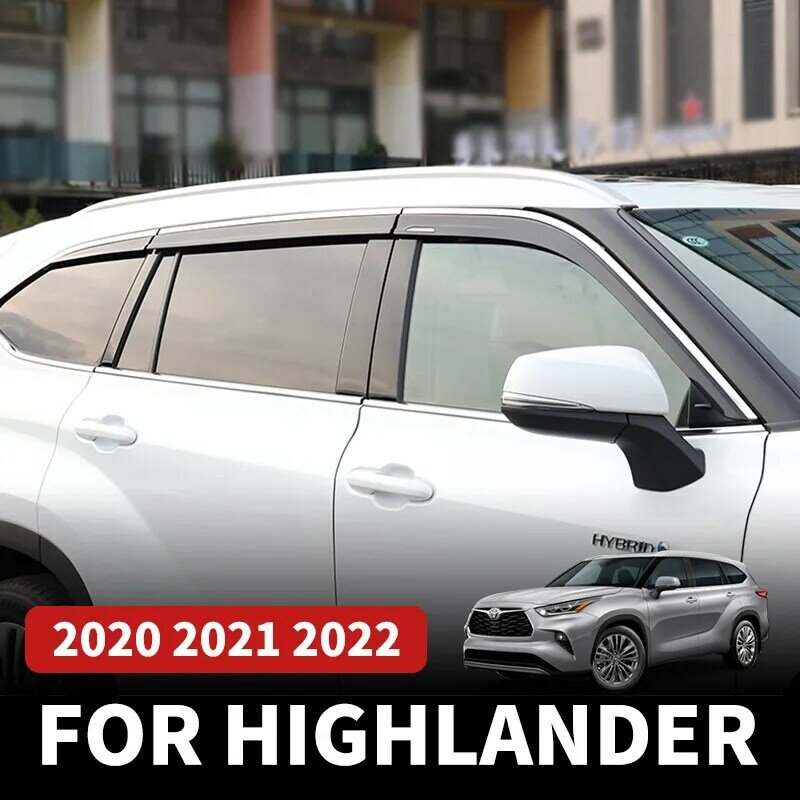 Cubierta de lluvia para ventana de coche, accesorio para Toyota Highlander XU70 reacondicionamiento 2020 2021 2022 2023