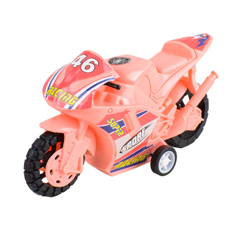 Divertente plastica Motor Bike modello in miniatura Puzzle veicoli giocattolo moda bambini classici tirare indietro giocattolo moto inerziale casuale