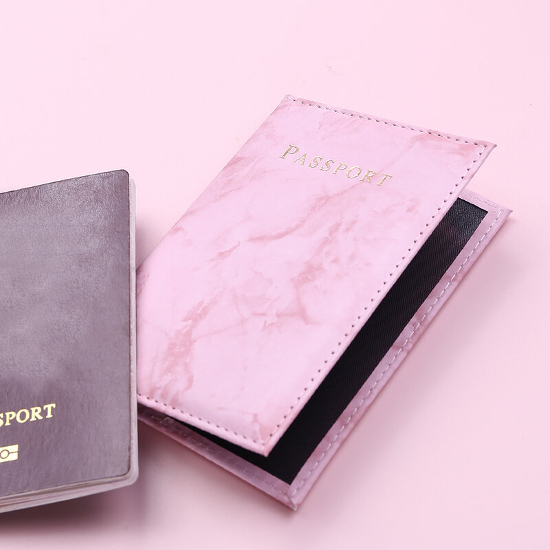 Nowe kobiety śliczne skórzane okładka na paszport bilety lotnicze na karty paszport podróże portfel z uchwytem etui