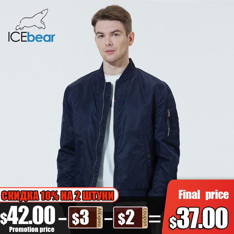 ICEbear 2022 nuovo autunno moda corta da uomo cappotto da volo abbigliamento da uomo giacca di marca di alta qualità MWC20706D