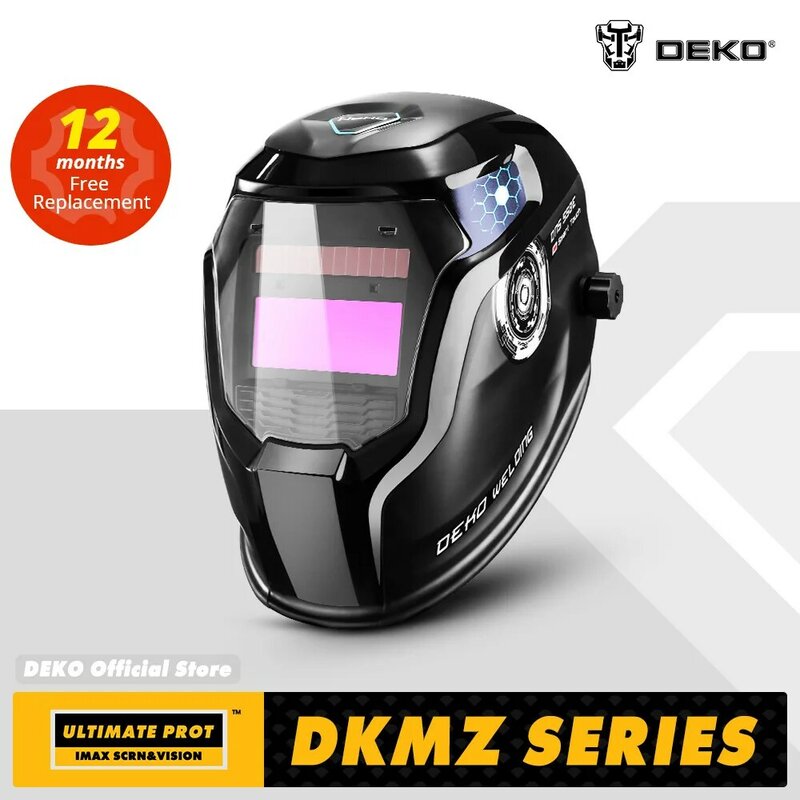 DEKO - Masque de Soudeur Casque de Soudage Automatique Actionné Li-Mi&Solaire DIN 9-13, pour plus des modes TIG MIG MMA