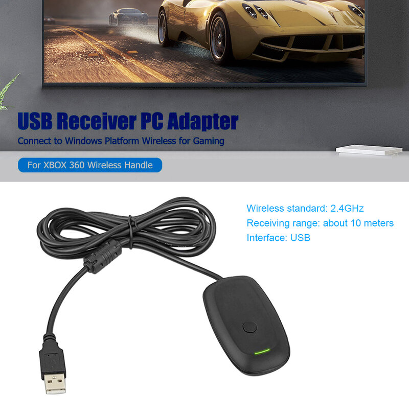 Adaptador USB de Xbox 360 para Windows, com suporte para Win 7/8/10