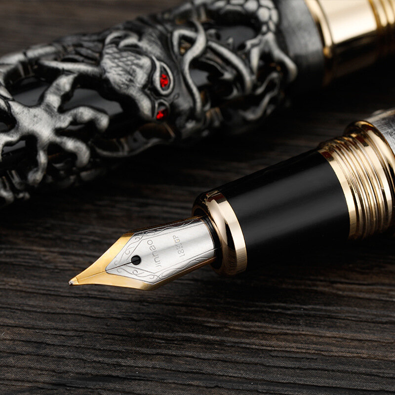 Jinhao-حبر معدني نافورة القلم للرجال ، توقيع الكتابة القلم ، هدية الأعمال ، العلامة التجارية الأكثر مبيعا