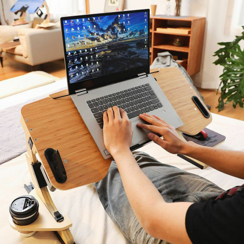 접이식 노트북 책상 침대, 각도 조절 가능, 다기능 게으른 책상, 휴대용 브래킷, 컴퓨터 책상