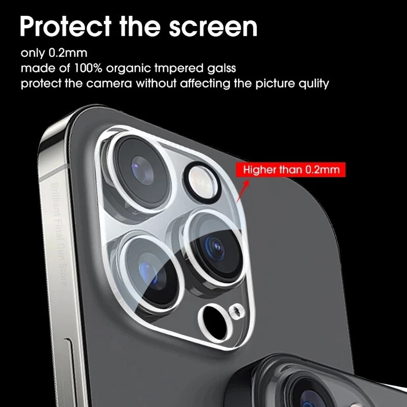 Protecteurs en verre pour objectif arrière, couverture complète, verre de protection pour appareil photo, iPhone 15 Ultra 13 14 Pro Max 12 Mini X Poly Poly Max 7 8 6 Plus