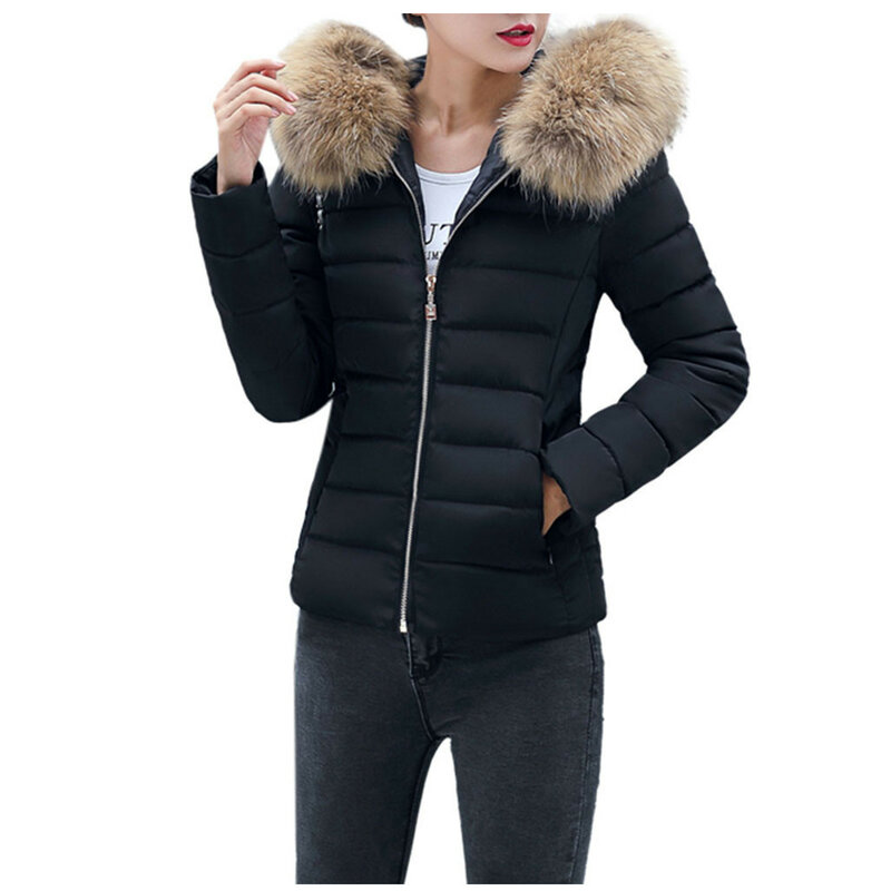 Casaco acolchoado gola roupas quentes algodão fino grosso acolchoado grande das mulheres frio tempo casaco acolchoado para mulheres jaquetas moda
