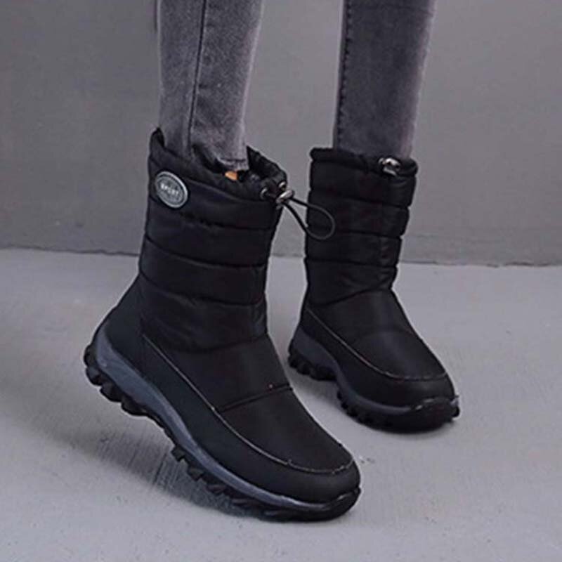 Śniegowe buty damskie buty na platformie damskie wodoodporne buty damskie buty trzymające ciepło kobieta dorywczo miękkie Botas Mujer buty zimowe damskie