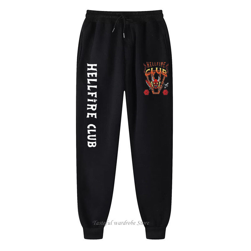 Nowe spodnie Stranger Things 4 Hellfire Club nadrukowana moda mężczyźni kobiety dorywczo spodnie do joggingu Y2k Streetwear spodnie dresowe męskie