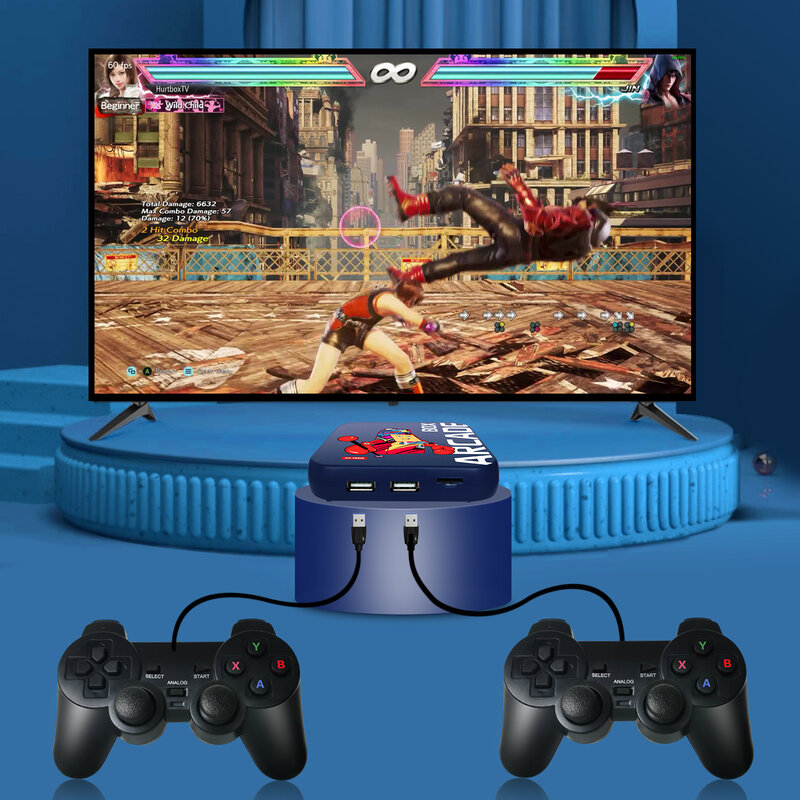 Аркадная игровая консоль для PS1/DC/Naomi 4K HD дисплей на ТВ проектор 64 Гб классический ретро 33000 + игр Супер консоль монитор
