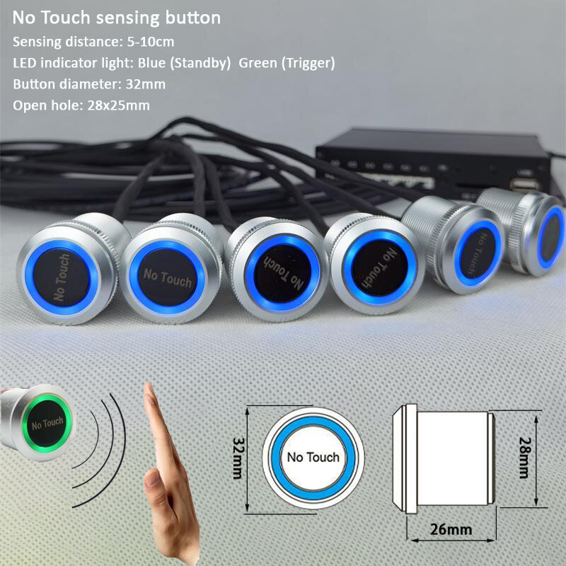 MPC1005-6金属製の青いLEDボタン教育用ビデオ再生学校の教室用広告メディアプレーヤー
