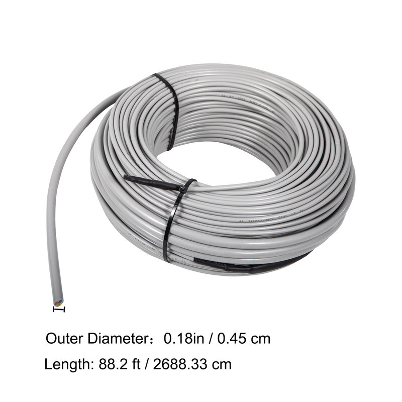 VEVOR Floor Heating Cable 26.7/37.5/42.7/83.3/103/128.8/166.7 Square Feet w/ Temperature Control Panel Rapid Heating Wires