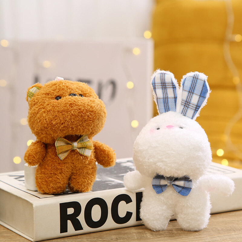 Cute Bear Pendant Bear Bunny Keychain Bag Jewelry Rabbit Bear Ornaments Spilled Gift Wholesale