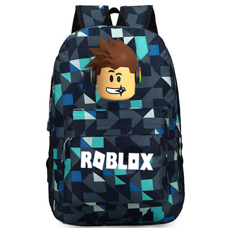 Jogo roblox mochila para adolescentes crianças meninos escola stundent portátil all-match sacos casuais livro portátil viagem bolsa de ombro