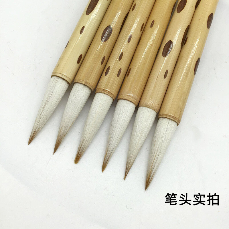 Large, medium and small wooden poles and traditional brushes teaching calligraphy and French painting supplies wholesale