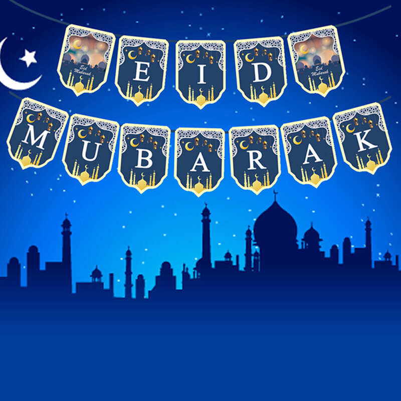 Eid Mubarak Ngọn Cờ Trang Trí Ramadan Karim Hồi Giáo Hồi Giáo Trang Trí Tiệc Tháng Ramadan Trang Trí Cho Gia Đình Hồi Giáo Al Adha Eid Mubarak Quà Tặng