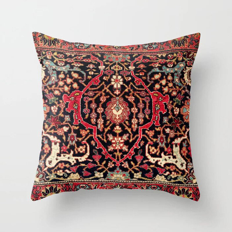 Retro estilo marroquino capa de almofada nordic homestay curto pelúcia travesseiro caso boêmio luxo quarto sofá lance fronha 45*45cm