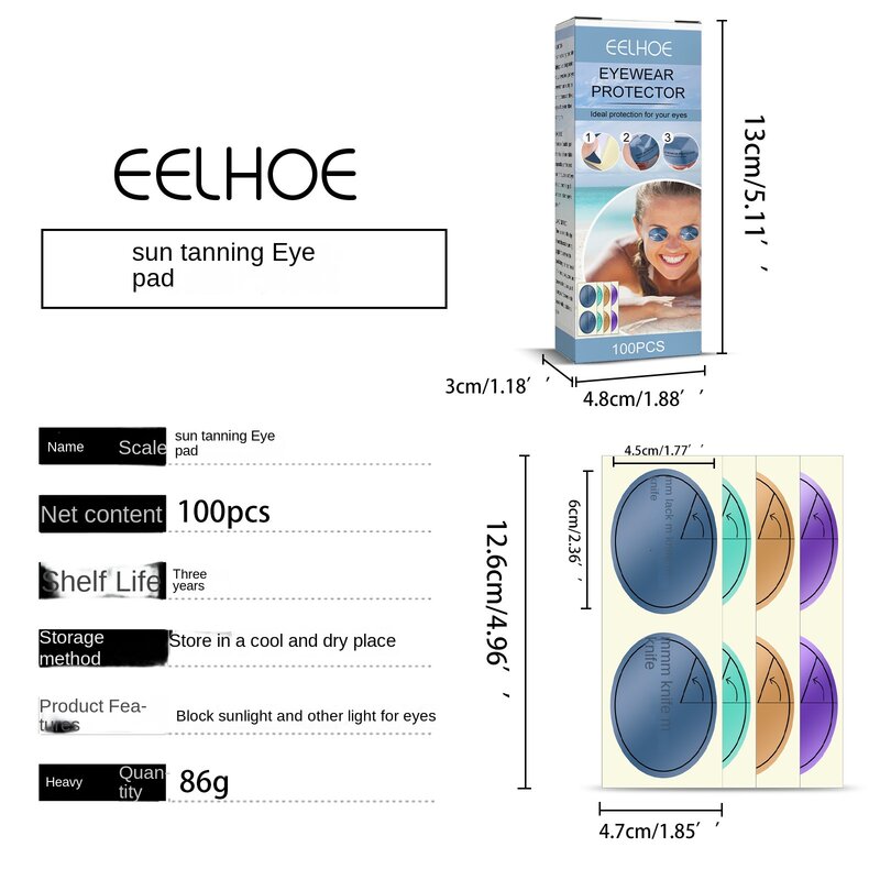 EELHOE przepaska na oko: plaża na zewnątrz, blokowanie słońca i promieni ultrafioletowych, za pomocą wygodnego ochraniacza oczu