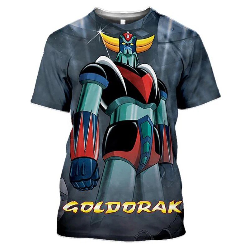 T-shirt Goldorak pour hommes et femmes, Streetwear imprimé 3D, Anime UFO Robot Grendizer, Économie pour enfants, Économie respirants, Mode décontractée, Été