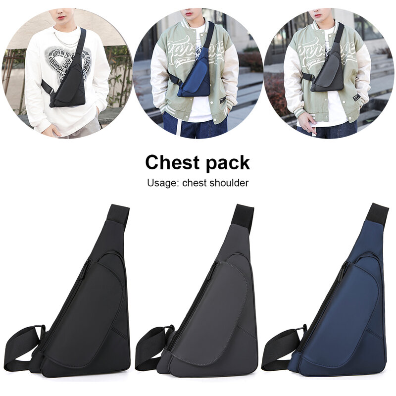 Men Triangle Crossbody Bags Chest Fanny Day Pack Casual Nylon Travel Purse Messenger Shoulder Sling Bag Brand Designer Handbags