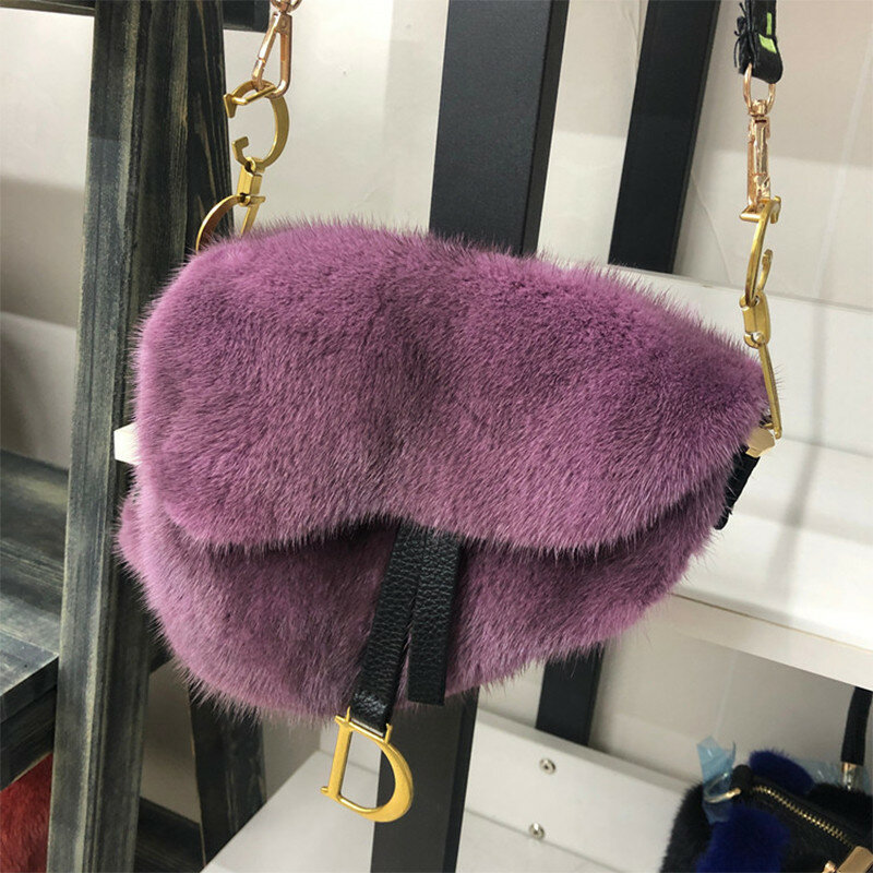 女性のための毛皮のデザイナーハンドバッグ,トレンド2022,豪華なトートバッグ,ショルダーバッグ