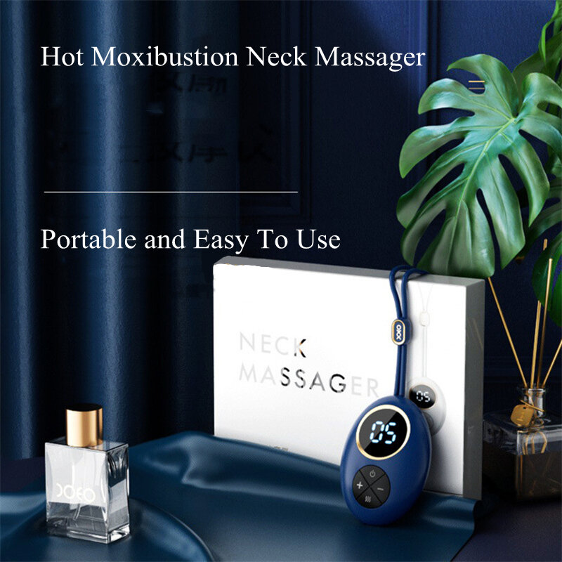 Inteligentny elektryczny masażer szyi ulga w bólu masaż ciała wisiorek opieka zdrowotna gorący kompres fizjoterapia masaż odcinka szyjnego narzędzie