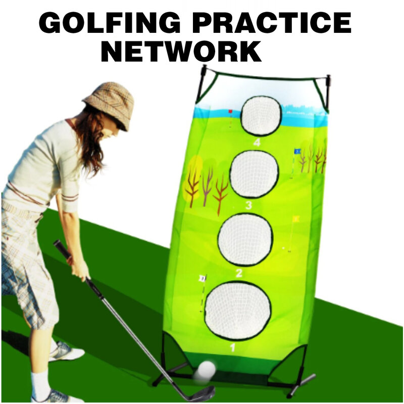 Golf Cornhole Game Backyard Golf Training Game Set For Home Use Golf Putt Target Net Foldable Golf Practice Net For Child Adult
