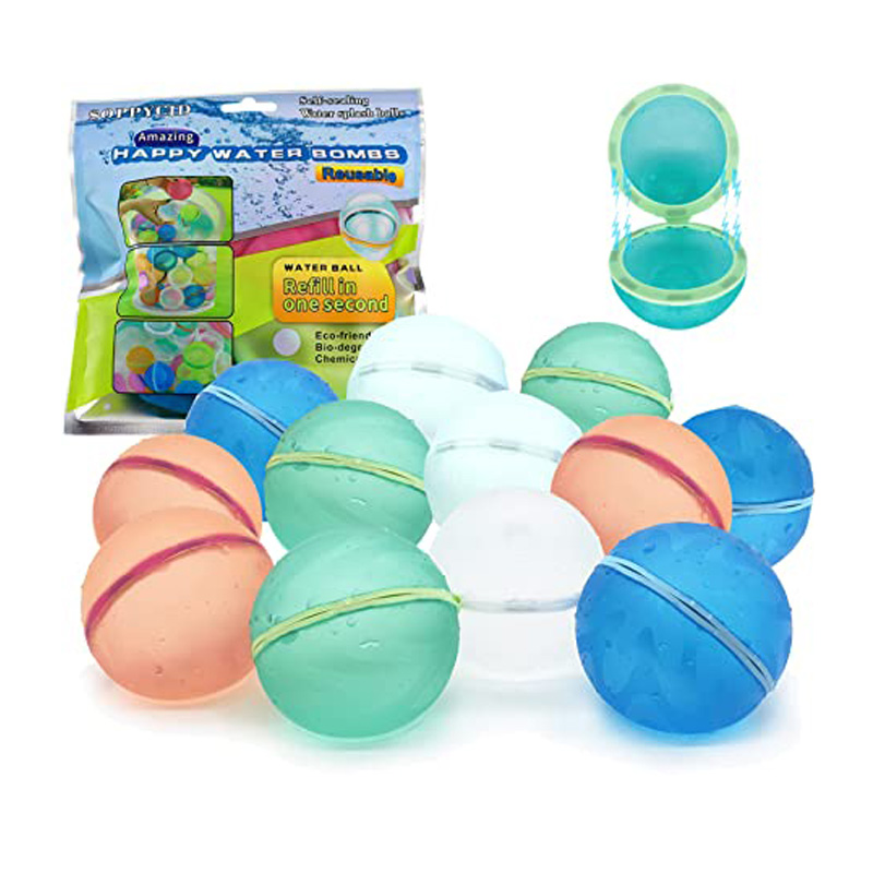 Reutilizável Water Bomb Splash Balls, Balões de Água Absorvente, Piscina Exterior, Beach Play Toy, Party Favors, Water Fight Games, Hot