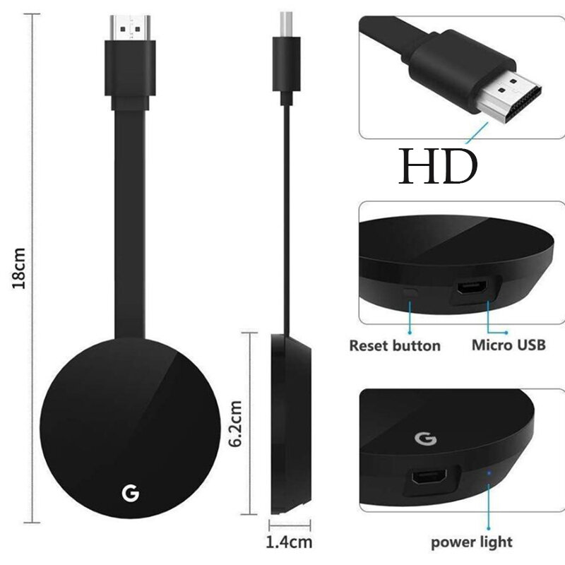TV Stick G2 Original, Compatible con HDMI, Miracast, Dongle de pantalla HDTV, PK M2 Plus, Wifi Stick para Ios y Android