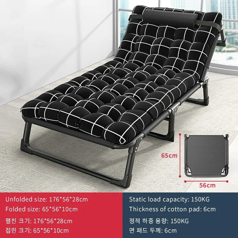 Office lunch lounge folding bed outdoor self-driving tour simple oxford cloth folding bed beach lounge family sofa
