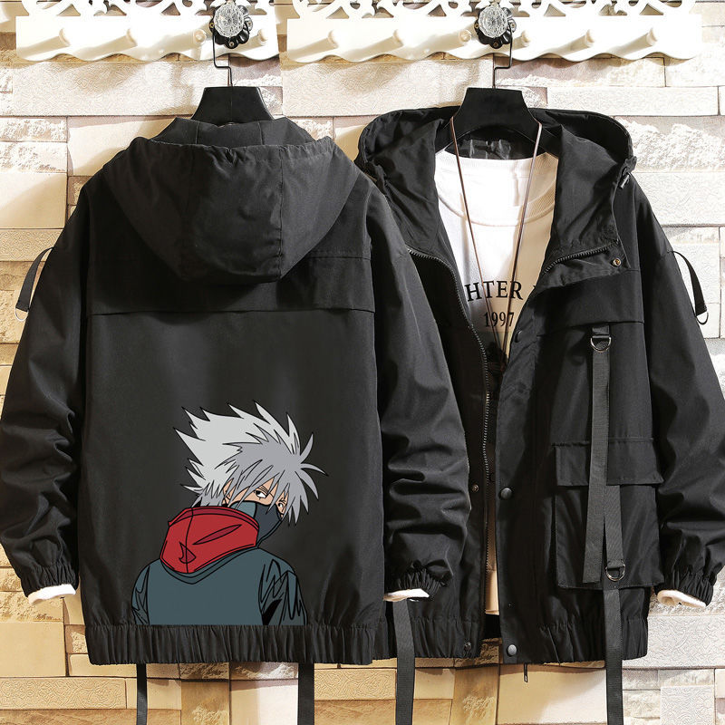Naruto Anime Youth Winter Thick Jacket Student Coat Teen Cool Coat regalo di natale Anime periferiche abbigliamento all'ingrosso