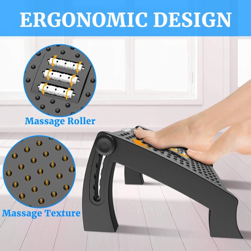 Регулируемая подставка для ног для офиса, с функцией массажа
