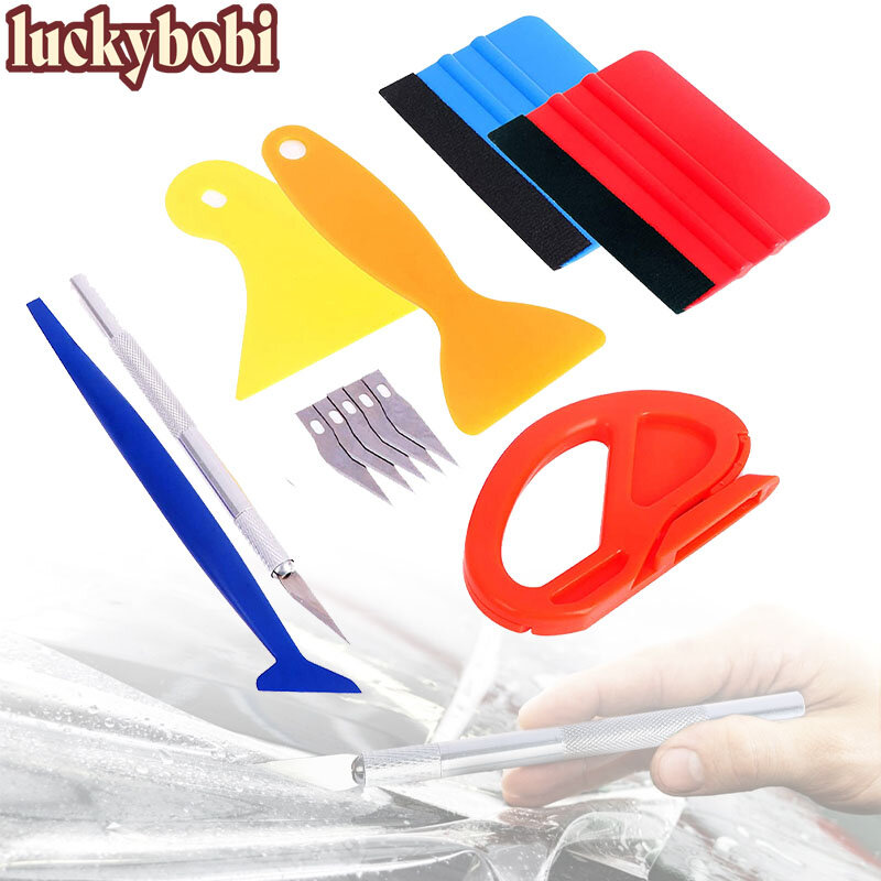 Small Scraper For Car Window Film Car Vinyl Wrap Tool Kit Glass Cleaning Can Be Used For Mobile Phone Film Car Accessories