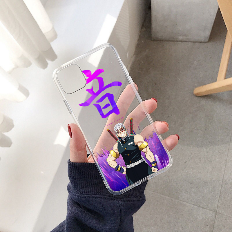 Demon Slayer Uzui Tengen Phone Case For iphone SE 2020 6 6S 7 8 11 12 13 Mini Plus X XS XR Pro Max transparent luxury prime