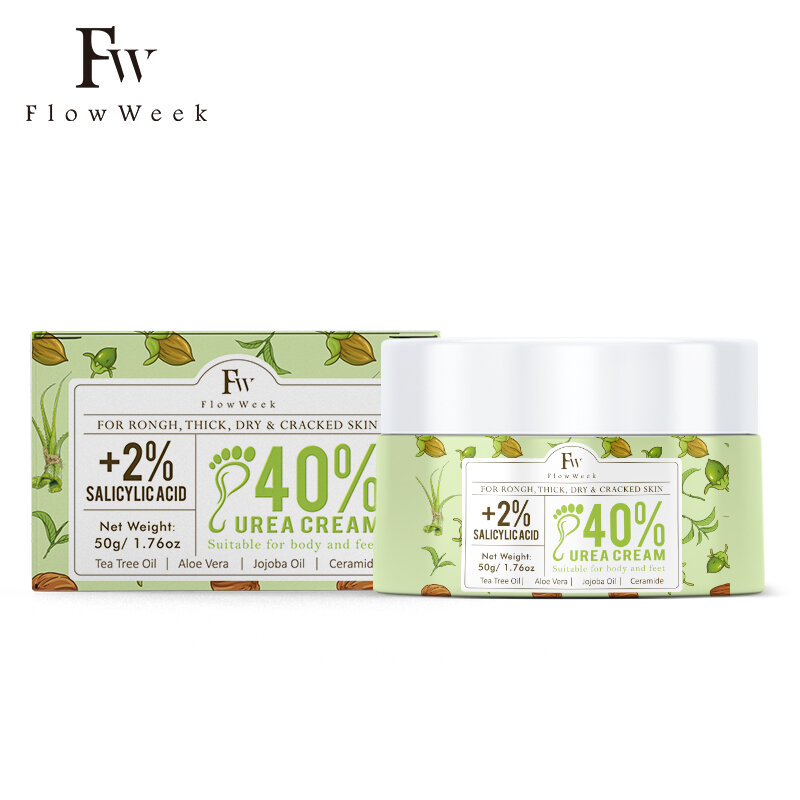 Flow Week-crema hidratante para el cuidado de la piel, eliminador de callos y callos de maíz, 40% de Urea y vitamina E