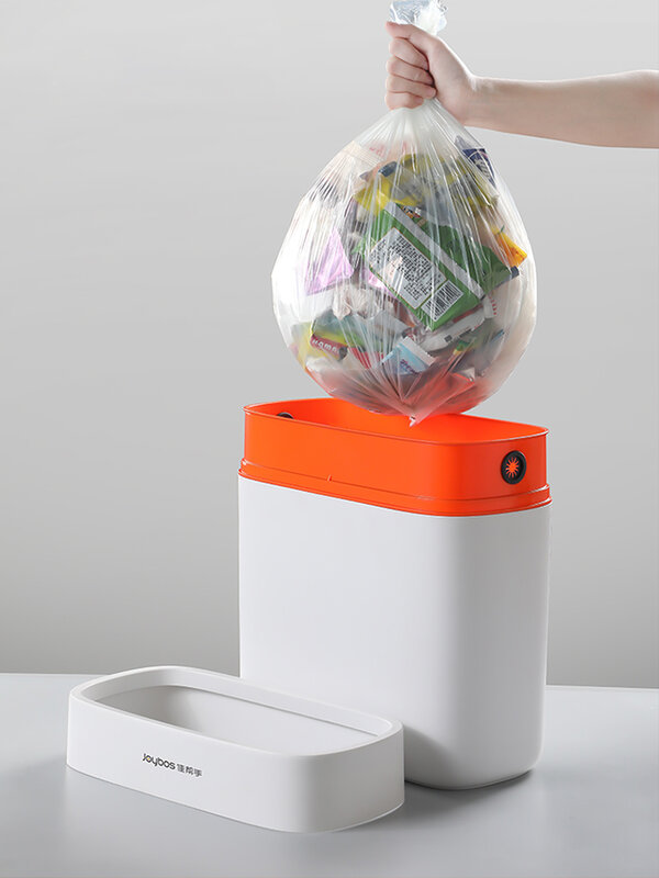 JOYBOS-cubo de basura estrecho para el baño, papelera sin cubierta para el hogar, cocina, inodoro, grande, reciclaje, 14L, JB63
